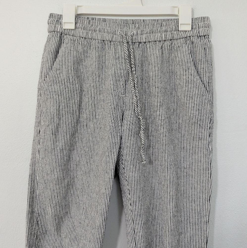 J. Crew Factory Set Of 2 Pull On Drawstring Pants Straight Leg Crop Length 4 - Picture 3 of 15
